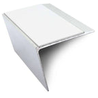 Rakeback Aluminium Stair Nosing 67 × 55mm with Ramped Tread and Non-Slip PVC Insert