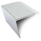 Rakeback Aluminium Stair Nosing 67 × 55mm with Ramped Tread and Non-Slip PVC Insert