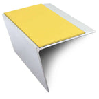 Rakeback Aluminium Stair Nosing 67 × 55mm with Ramped Tread and Non-Slip PVC Insert