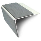 Tredsafe Aluminium Rakeback Stair Nosing 75 × 58mm with Dual Anti-Slip Inserts