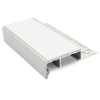 2.8m Slimline Aluminium Tile-In Stair Nosing 45 x 20mm with PVC Insert – 10mm or 12.5mm