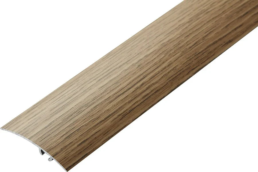 47mm Wood-Effect Aluminium Threshold Trim (930mm) – Self-Adhesive Door Strip for Laminate Joins