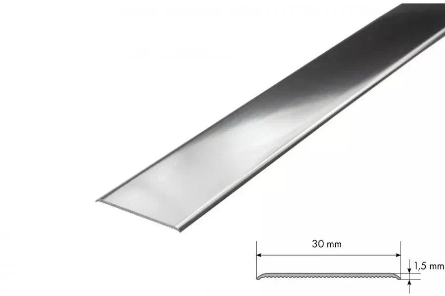 30mm Self-Adhesive Aluminium Threshold Strip (930mm) – Anodised Finish Floor Transition Trim