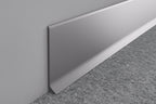Silver Anodised Wall–Floor Trim, 100mm Aluminium Skirting Board in 2500mm Length