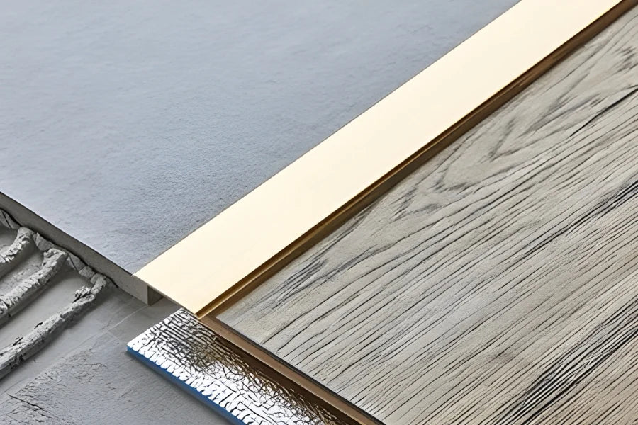 30mm Self-Adhesive Aluminium Threshold Strip (930mm) – Anodised Finish Floor Transition Trim