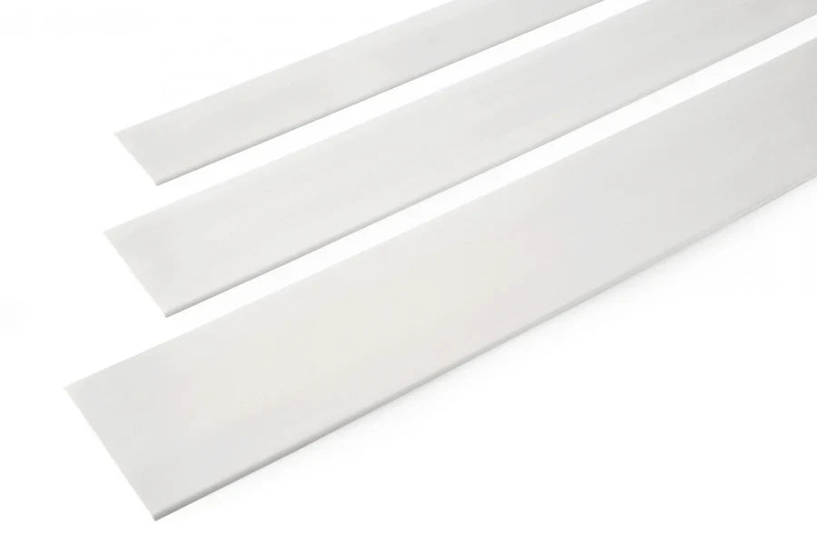 White PVC Flat Architrave Strip 6m Long – Smooth White Trim Bar