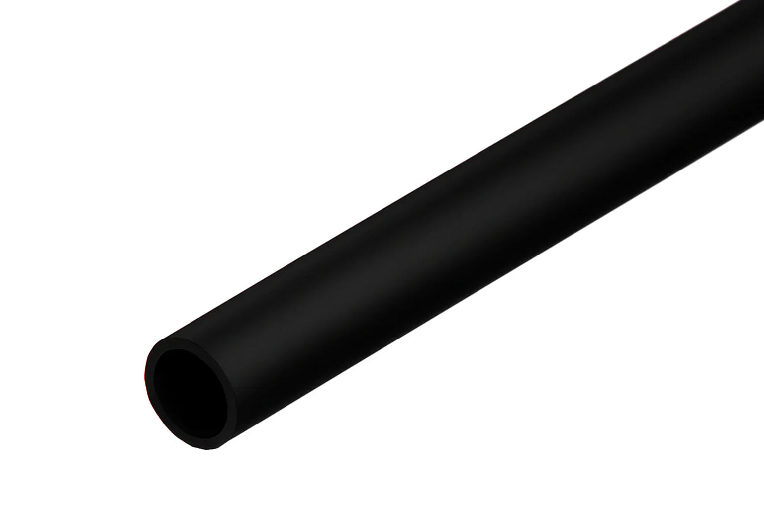 Rigid Black PVC Round Tube (1m) — 7mm, 10mm or 12mm Outer Diameter Smooth Plastic Pipe