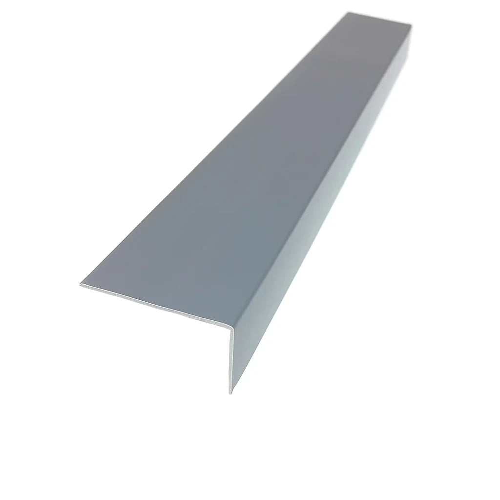 Dark Grey PVC Corner Trim – 90° Edge Protector, 1m & 2.48m Lengths