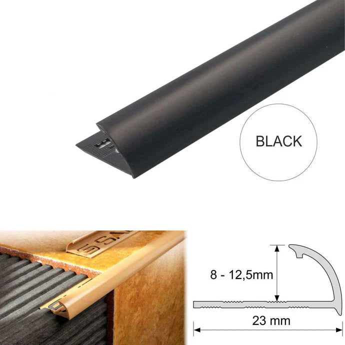 PVC Quadrant Tile Edge Trim 2.5m – Rounded Corner & Tile Finishing Profile (5–12mm)