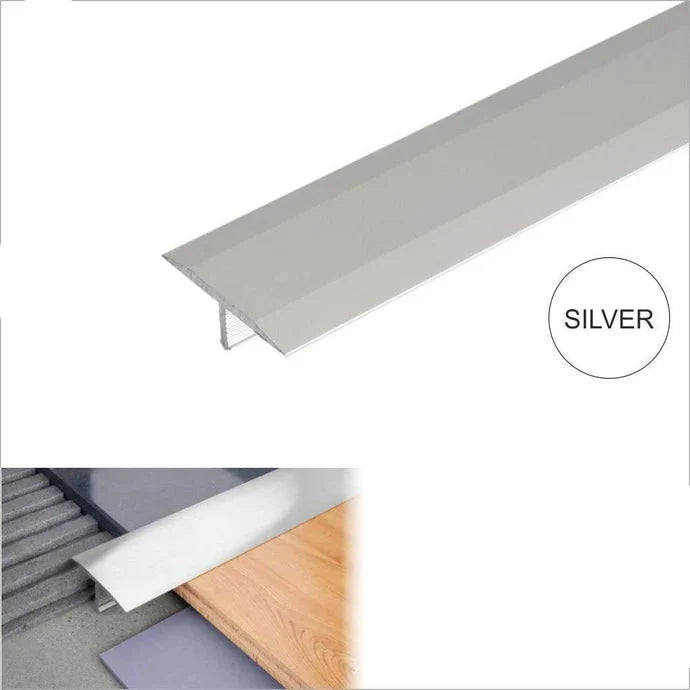 13mm Aluminium T-Joint Floor Transition Strip for Tiled and Hard Flooring