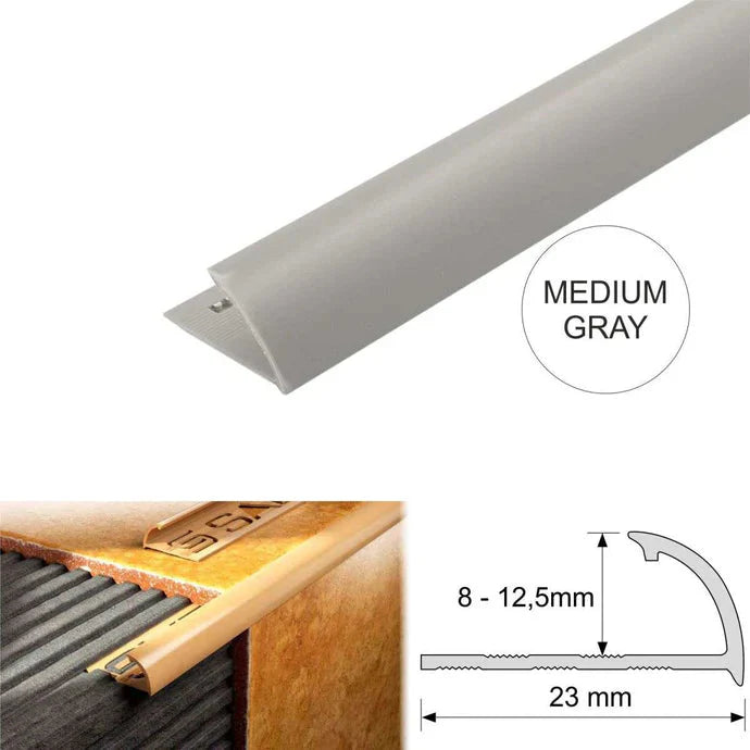 PVC Quadrant Tile Edge Trim 2.5m – Rounded Corner & Tile Finishing Profile (5–12mm)