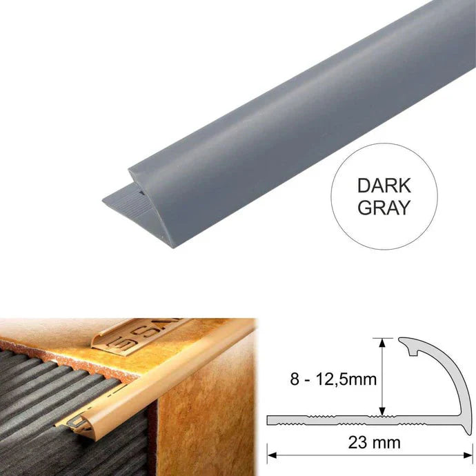 PVC Quadrant Tile Edge Trim 2.5m – Rounded Corner & Tile Finishing Profile (5–12mm)