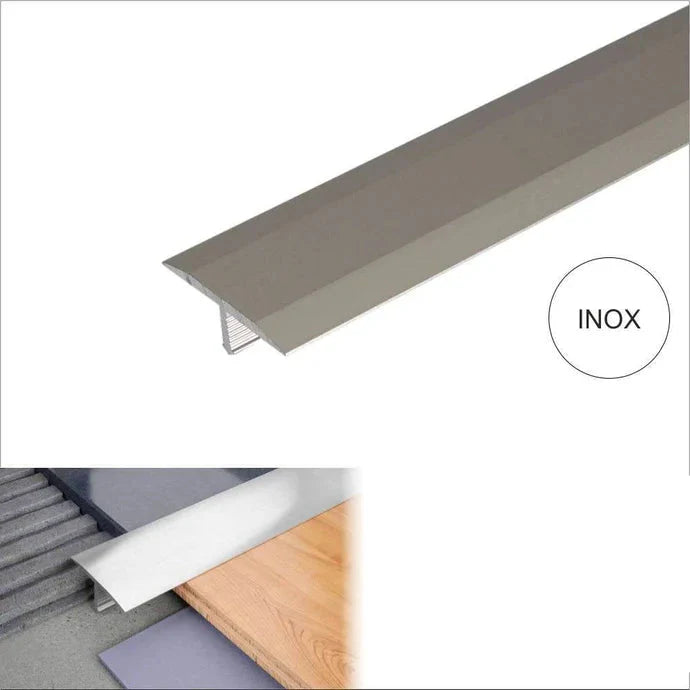 26mm Aluminium T-Bar Floor Transition Profile for Tile & Hard Surface Joins