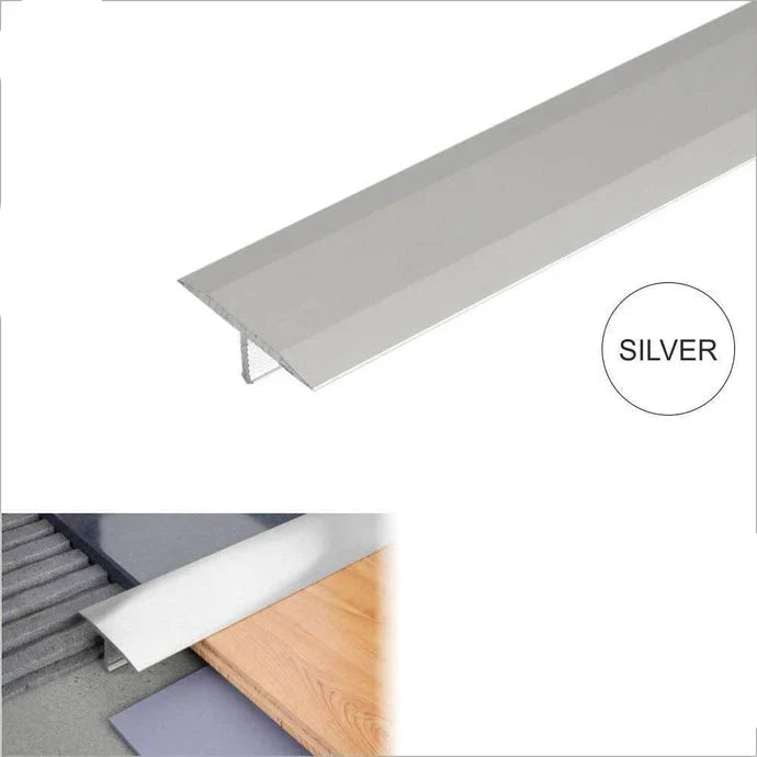 18mm Aluminium T-Joint Floor Transition Strip for Tile & Hard Flooring