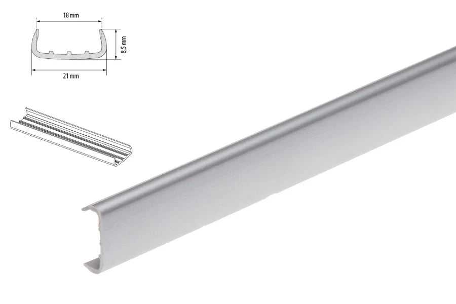 PVC U-Section Edge Trim for 18mm Panels – Furniture Board Cover in 1 m & 2.5 m