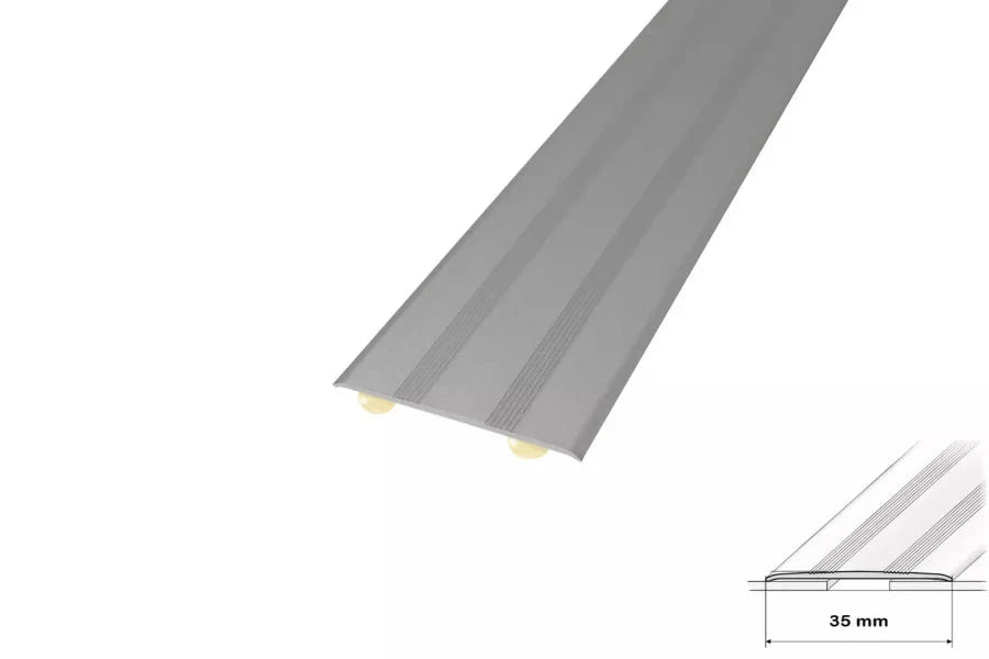 35mm Self-Adhesive Anodised Aluminium Door Threshold Strip (930mm) – Floor Transition Trim in Silver, Gold or Champagne