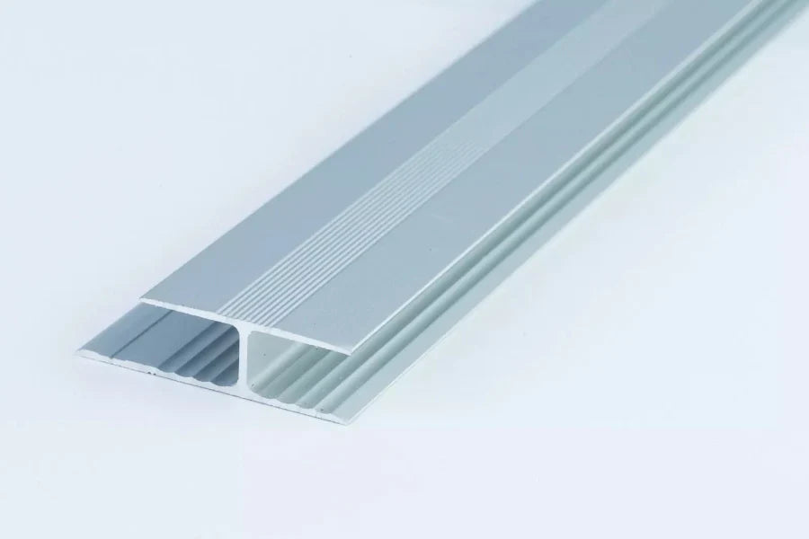 8mm Anodised Twin Grip Joining Strip, 1000mm Aluminium Floor Connection Trim for Laminate, Wood and Panels
