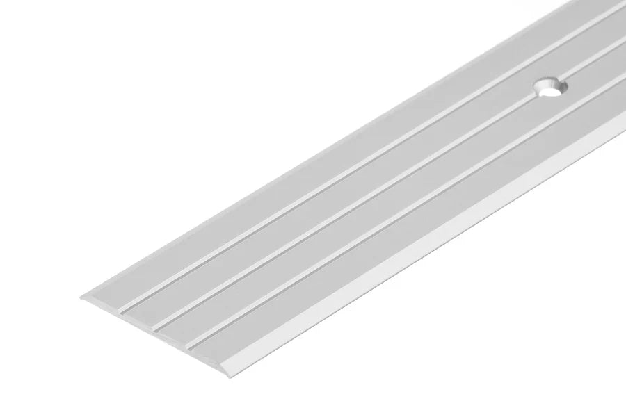 Flat 40mm Anodised Aluminium Floor Transition Strip – 1m or 2m Doorway Threshold Trim