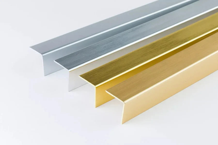Decorative Gold and Silver PVC Corner Angle Trim for 90° Edges, 1m & 2.48m Lengths