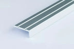 1m Aluminium Stair Nosing with Grooved Anti-Slip Surface – 25mm x 10mm