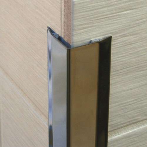 Self Adhesive Stainless Steel Corner Guard 30×30mm – Bevelled Wall Edge Protector