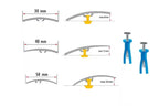 Anodised Aluminium Door Threshold Strip (30mm, 40mm, 50mm) – 0.93m Push-In Floor Transition