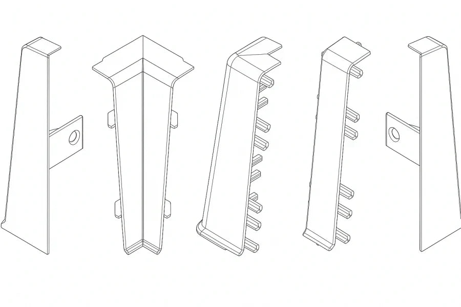 75mm PVC Skirting Board Cable Cover, 2500mm Flexible-Edge Wall Trim in Wood Effect Finishes