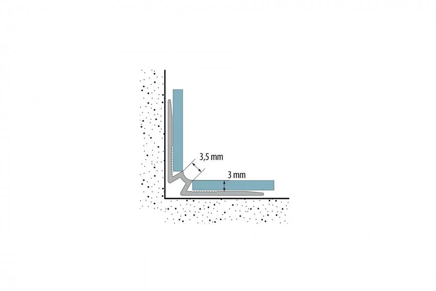 Silver Internal Stair Edge Profile for LVT Flooring – 3mm Aluminium, 900mm & 2500mm Lengths