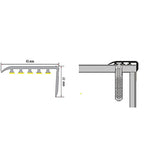 0.9m Wood Effect UPVC Stair Nosing – 45mm x 22mm