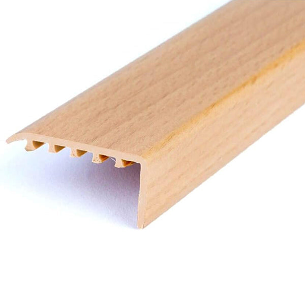 0.9m Wood Effect UPVC Stair Nosing – 45mm x 22mm