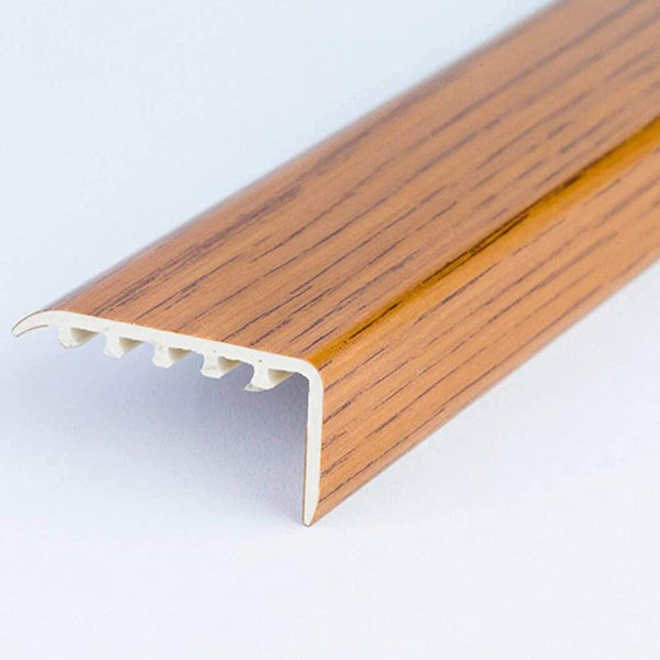 0.9m Wood Effect UPVC Stair Nosing – 45mm x 22mm