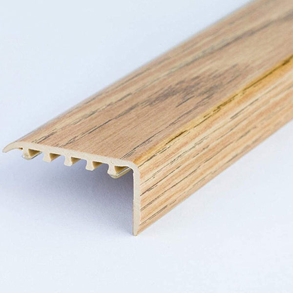 0.9m Wood Effect UPVC Stair Nosing – 45mm x 22mm
