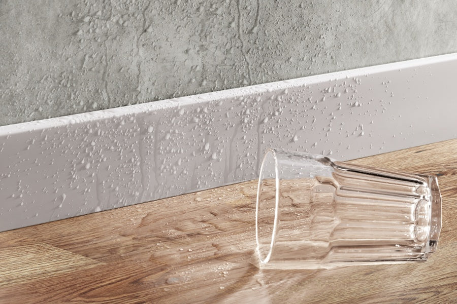 Modern Wall to Floor PVC Skirting Trim 80mm Height – 2.2m Length in Neutral Colours