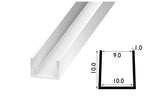 Rigid PVC U Channel Trim 1m (1000mm) – Board & Panel Edge Protector in Black or White