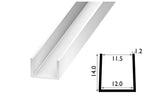 Rigid PVC U Channel Trim 1m (1000mm) – Board & Panel Edge Protector in Black or White