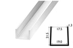 Rigid PVC U Channel Trim 1m (1000mm) – Board & Panel Edge Protector in Black or White