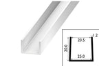 Rigid PVC U Channel Trim 1m (1000mm) – Board & Panel Edge Protector in Black or White