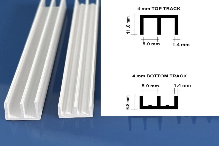 Sliding Glass Track System for Vivariums – Double Channel PVC Runners