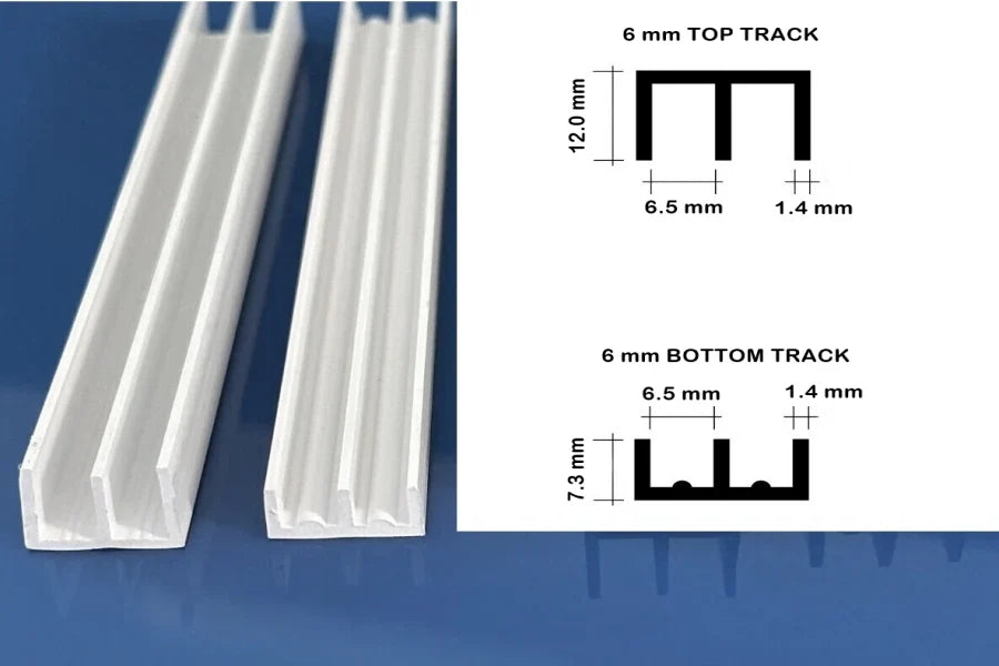 Sliding Glass Track System for Vivariums – Double Channel PVC Runners