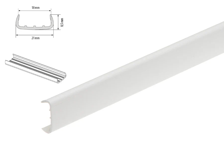 PVC U-Section Edge Trim for 18mm Panels – Furniture Board Cover in 1 m & 2.5 m