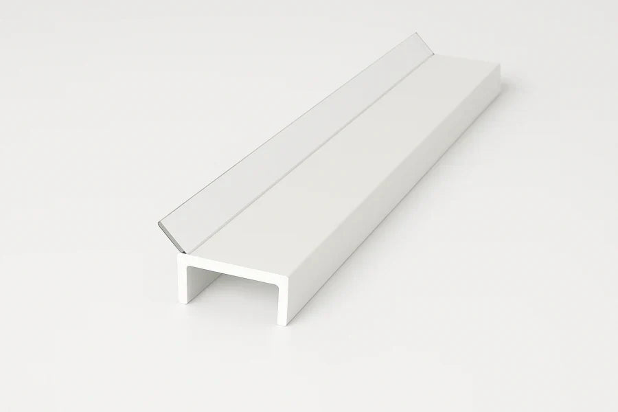 White PVC 18mm Plinth Sealing Strip for Cabinet Kickboards, 0.5m, 1m, 2.5m Lengths