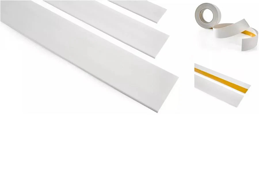 5m Self Adhesive PVC Strip Cover Trim – Flexible PVC Flat Bar Strip