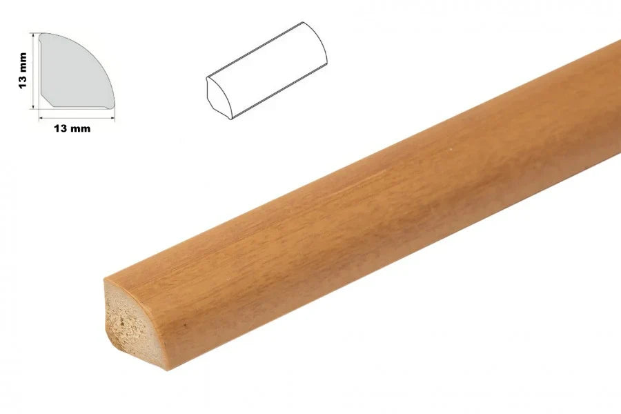13mm UPVC Scotia Quadrant Trim, 1m or 2.5m Skirting Edge Beading