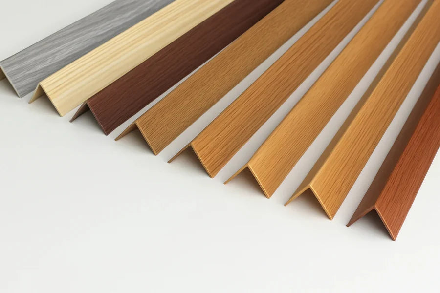 Wood-Look PVC Corner Trim for 90° Edges – 2.5m Length