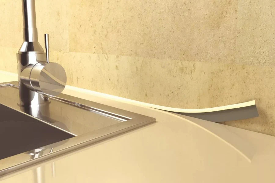 Flexible PVC Edge Sealing Strip for Worktops – 4.2m Waterproof Trim